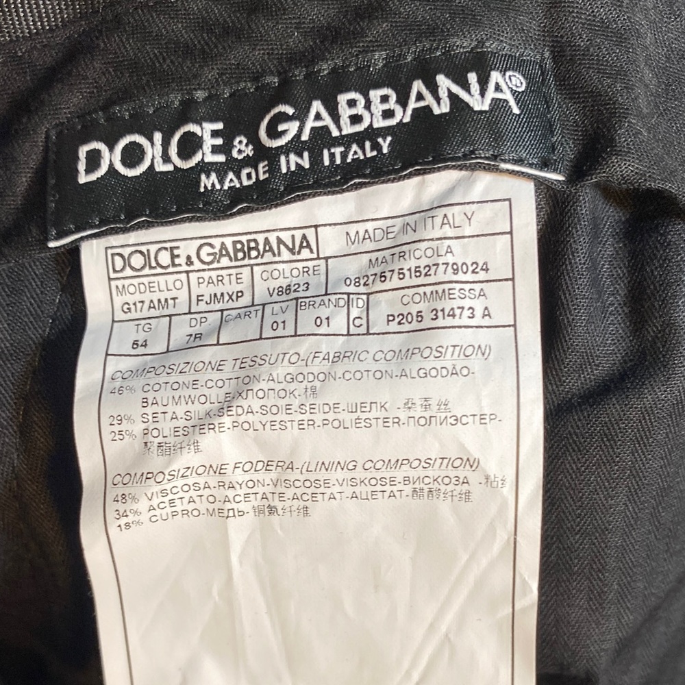 Dolce & Gabbana Black Textured Men's Suit - Picture 8 of 10